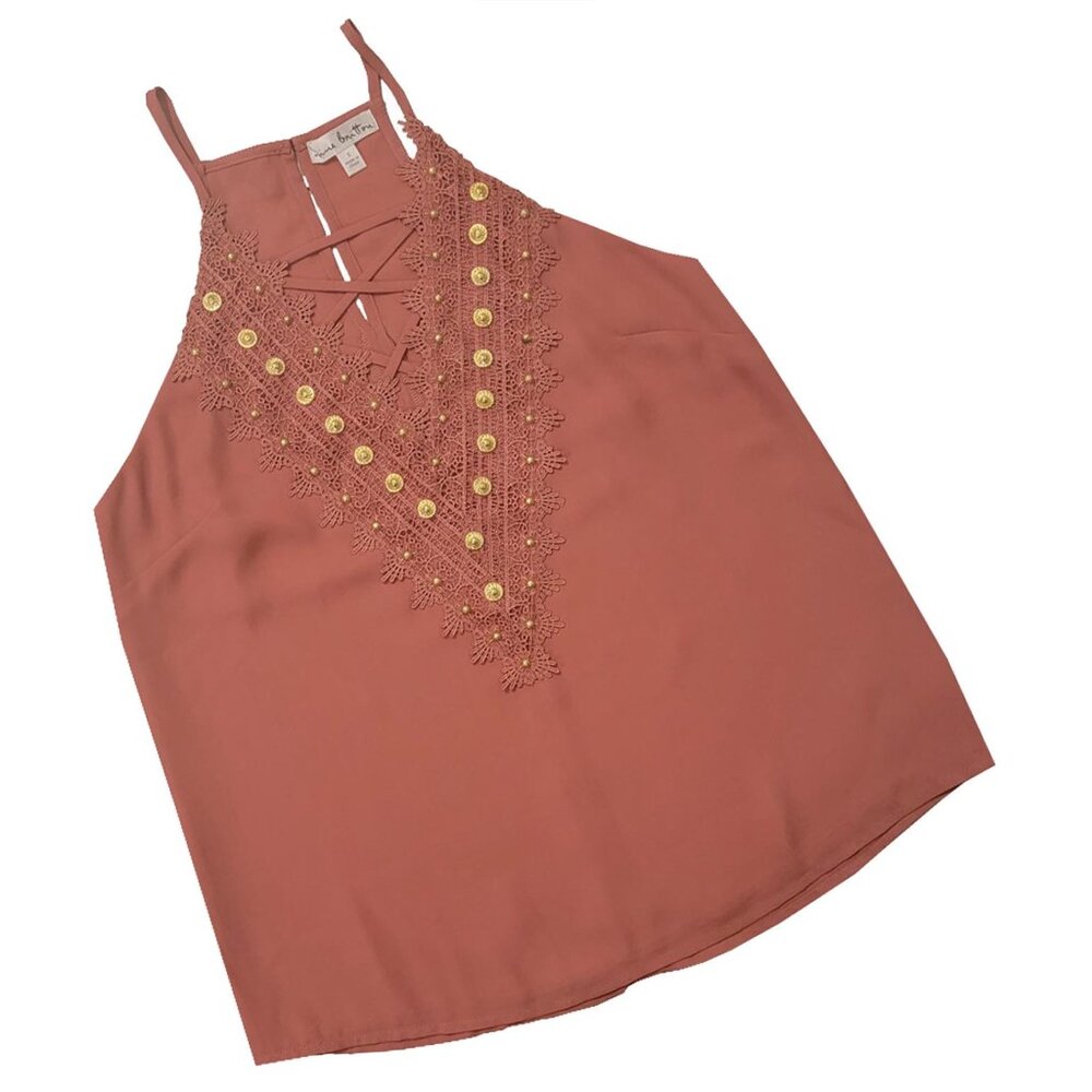 Golden Peach Studded Women's Camisole